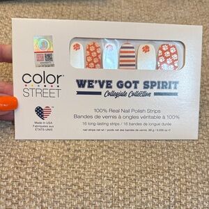 Clemson Color Street We've Got Spirit Nails - Orange and Purple with Tiger Paws